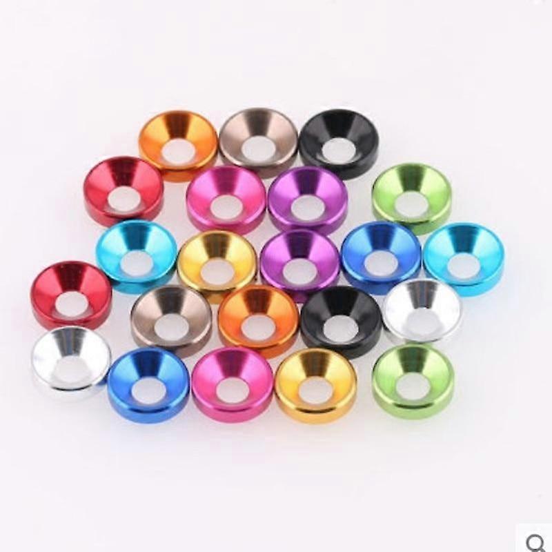 10pcs/lot aluminum washer m2 m2.5 M3 M4 M5 M6 M8 colourful Anodized Countersunk Head Bolt Washers Gasket MYY