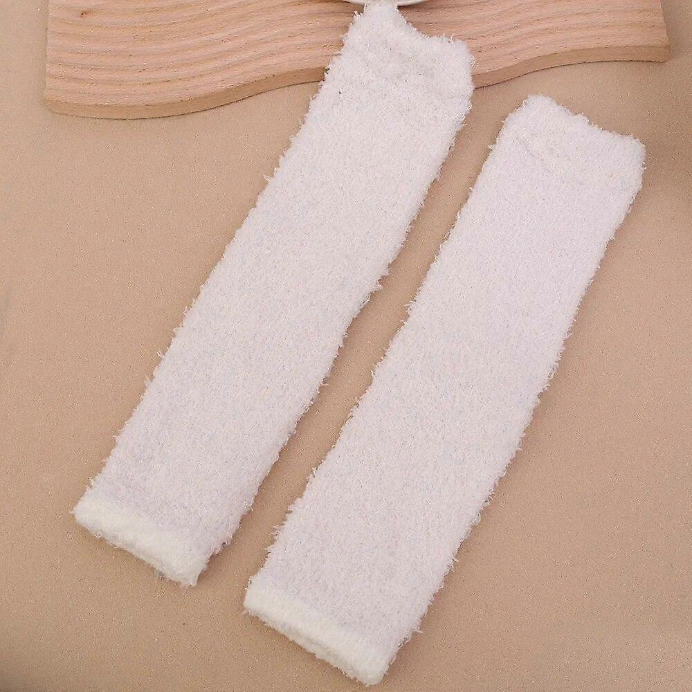 Winter Knee Protection Thickened Plush High Elasticity Leg Warm Sleeves Coral Fleece Cold-proof Soft Leg Warmer