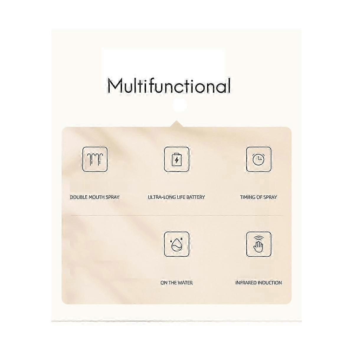 Double Nozzle Automatic Alcohol Dispenser, USB Charging, Infrared Induction