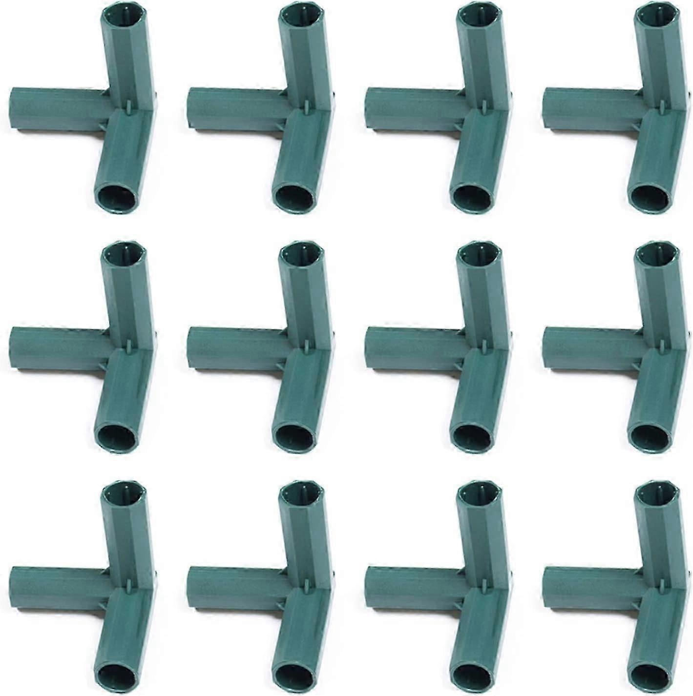 Greenhouse Frame Connector,12PCS Plastic Connector Flower Rattan Plastic Buckle