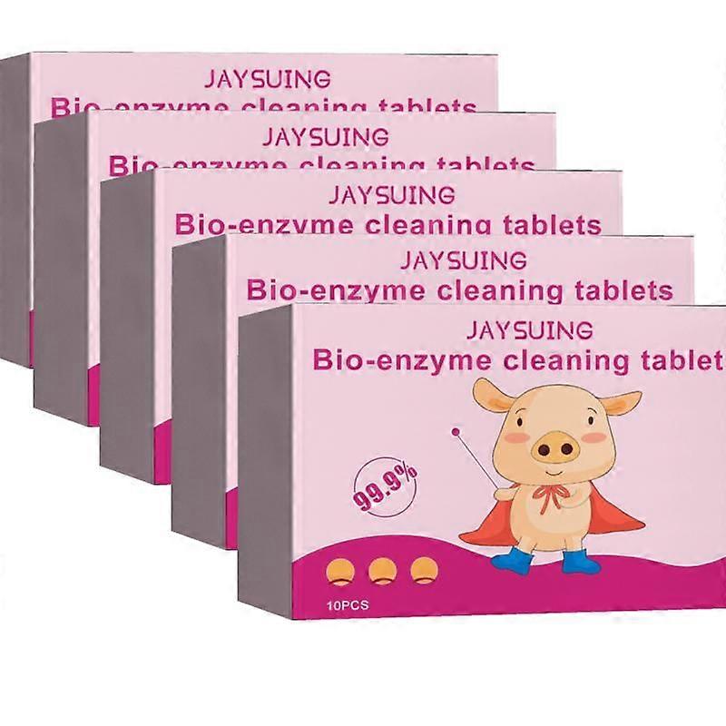 50pcs Bio Enzyme Cleaning Tablets Multi-functional Bio-enzyme Cleaning Tablets Washing Machine Cleaning Tablets All-purpose