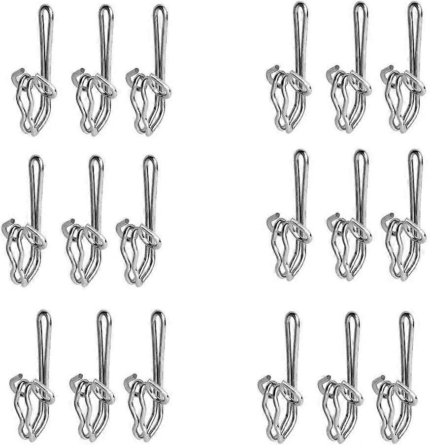 Curtain Hooks With Multi-Pocket Pleated Compatibility, Easy Convenient Setup For Your Home Or Office (100 Pieces In Silver)