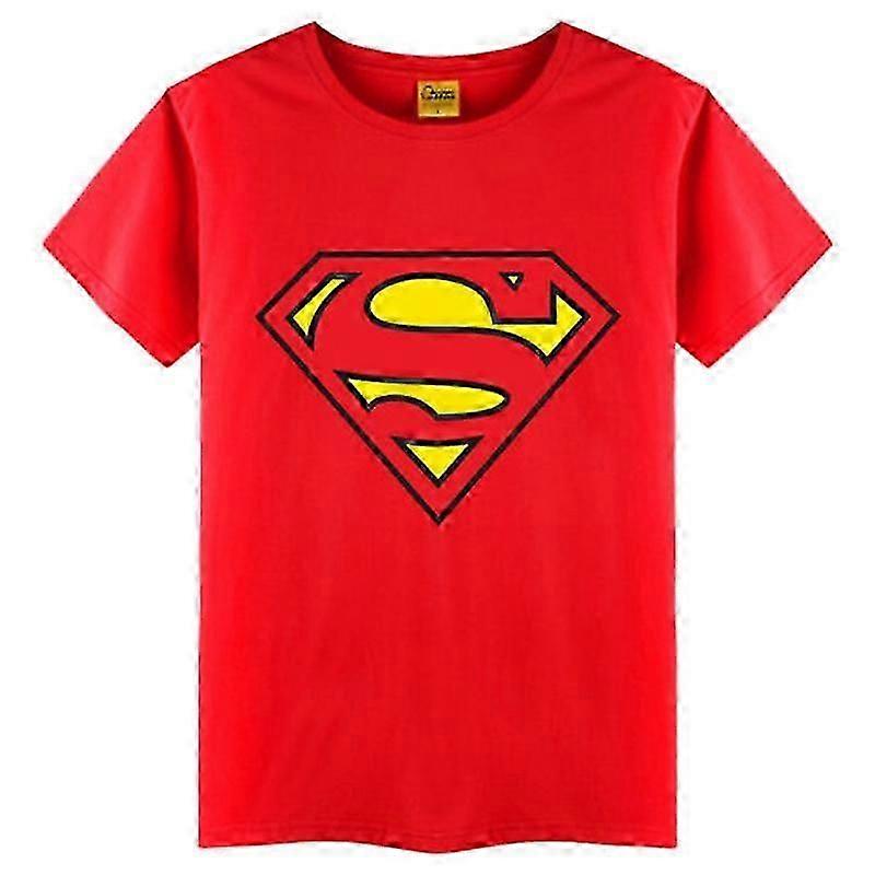 Barn Marvel Superman Kortermet T-skjorte Sommer Crew Neck Basic Tee Topp