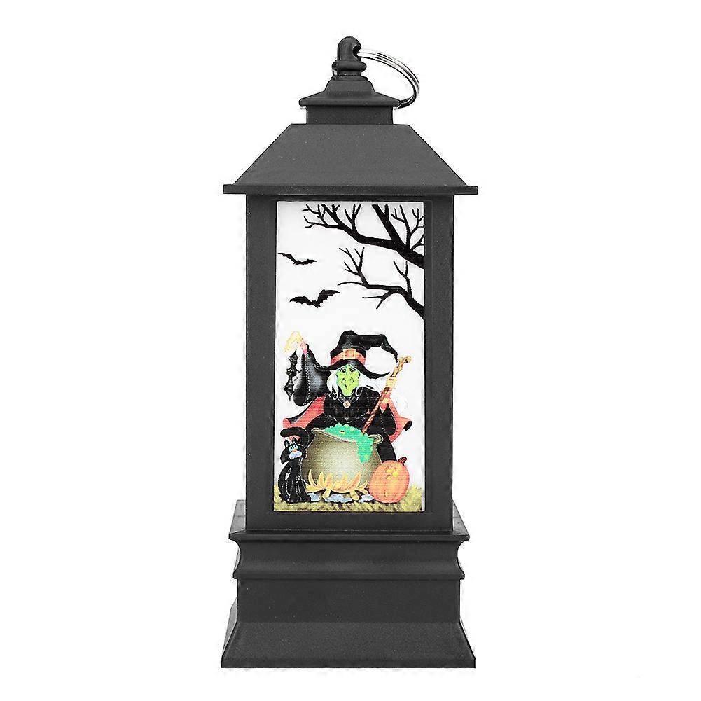 Simulation Flame Small Oil Lamp for Halloween Party Decor, LED Wizard Lantern, Battery Operated, 5 Inch, Warm Glow