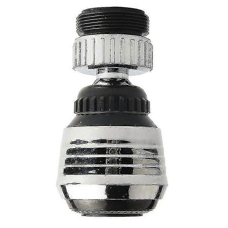 Rotating Swivel Water Saving Tap Kitchen Faucet Filter Aerator Diffuser 2pcs Black)