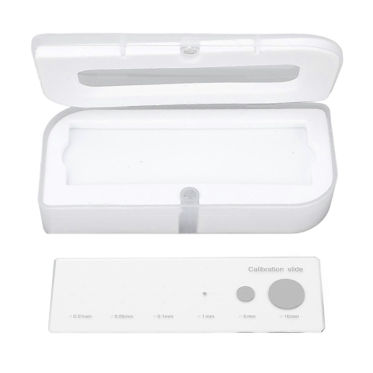 Calibration Slide Ruler 0.01mm‑10mm Range Accurate Microscope Calibration Sheet for Laboratory