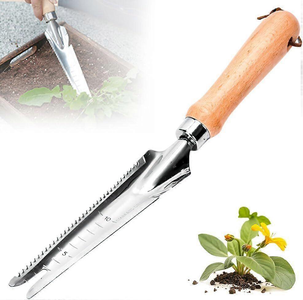 Weed Puller Tool,  Upgraded 13inch Wooden Handle Gardening Weeding Tool