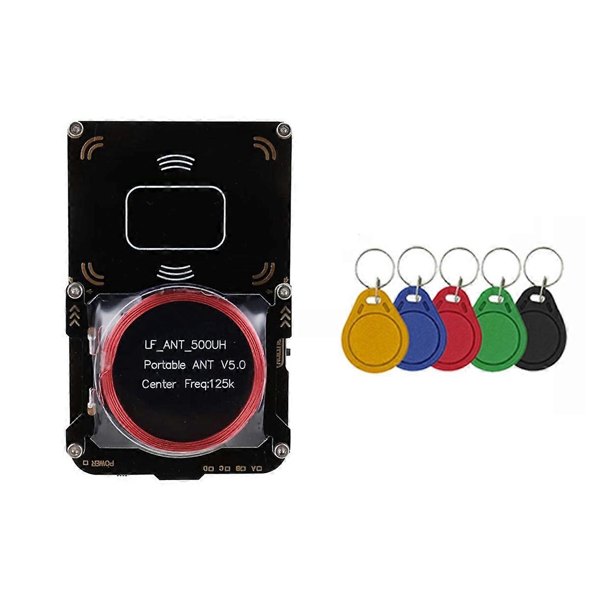 Lettore di schede RFID Proxmark3 + portachiavi 5XUID, scrittore di chiavi IC/ID, duplicatore RFID, kit programmatore per copiatrice di chip intelligenti NFC 5.0