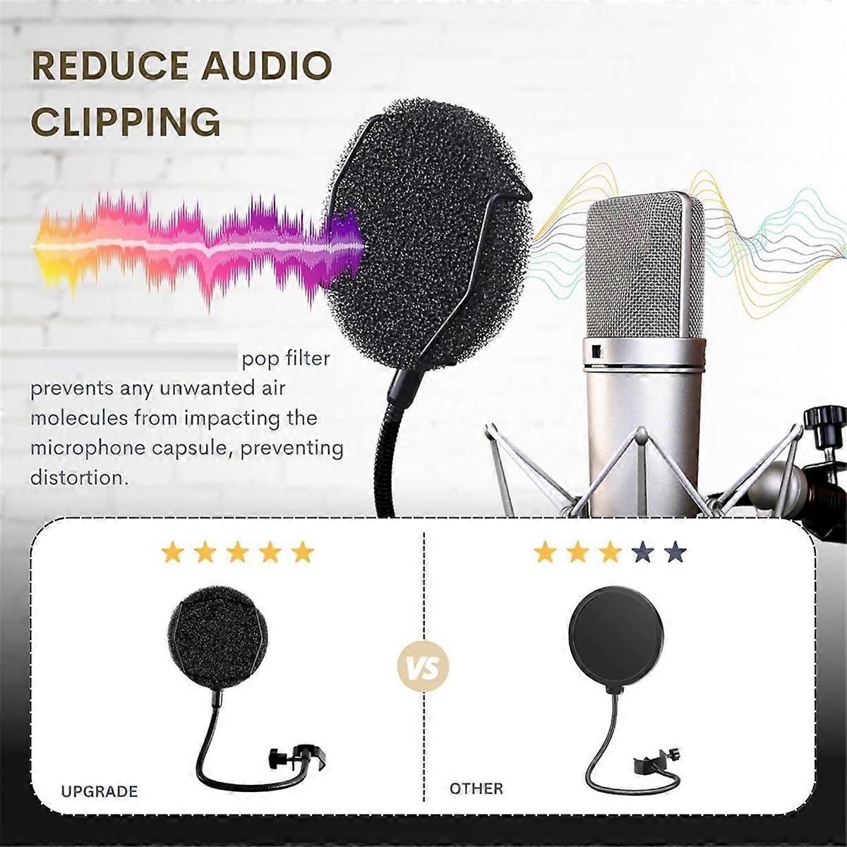   Microphone Filter Metal Filter Shield Windscreen Filter for USB Microphone Podcast Micr