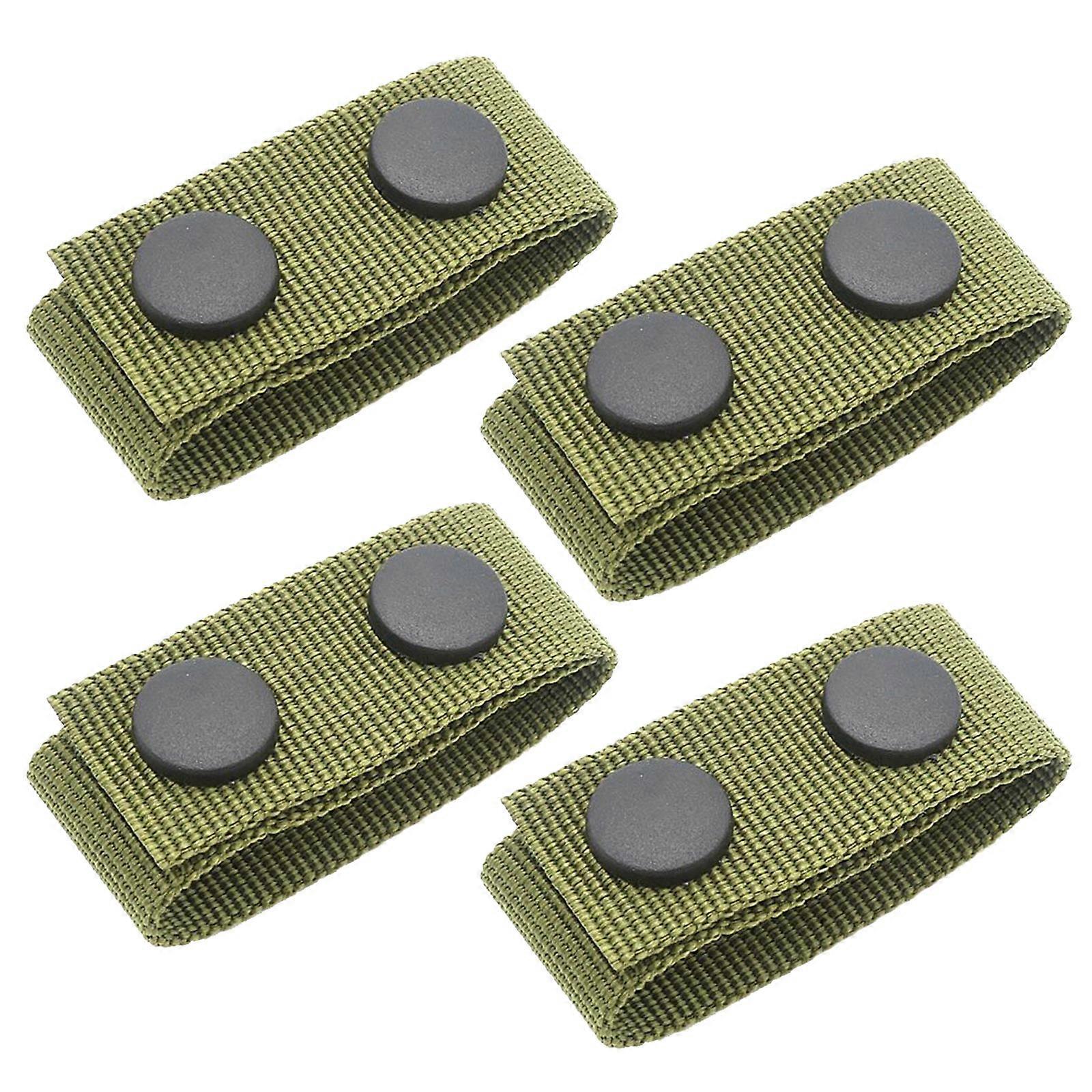 4 Pack Tactic Belt Strap Keeper Strap Organizers Backpacks Strap Retainers for Wide Belt Nylons Loop Keeper Armygreen B type