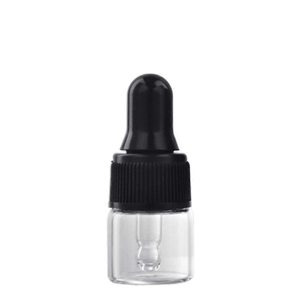 1ml/2ml/3ml Refillable Clear Mini Empty Glass Dropper Bottle Protable Travel Aromatherapy Liquid Dispenser for Essential Oil Eye Drop  1ml