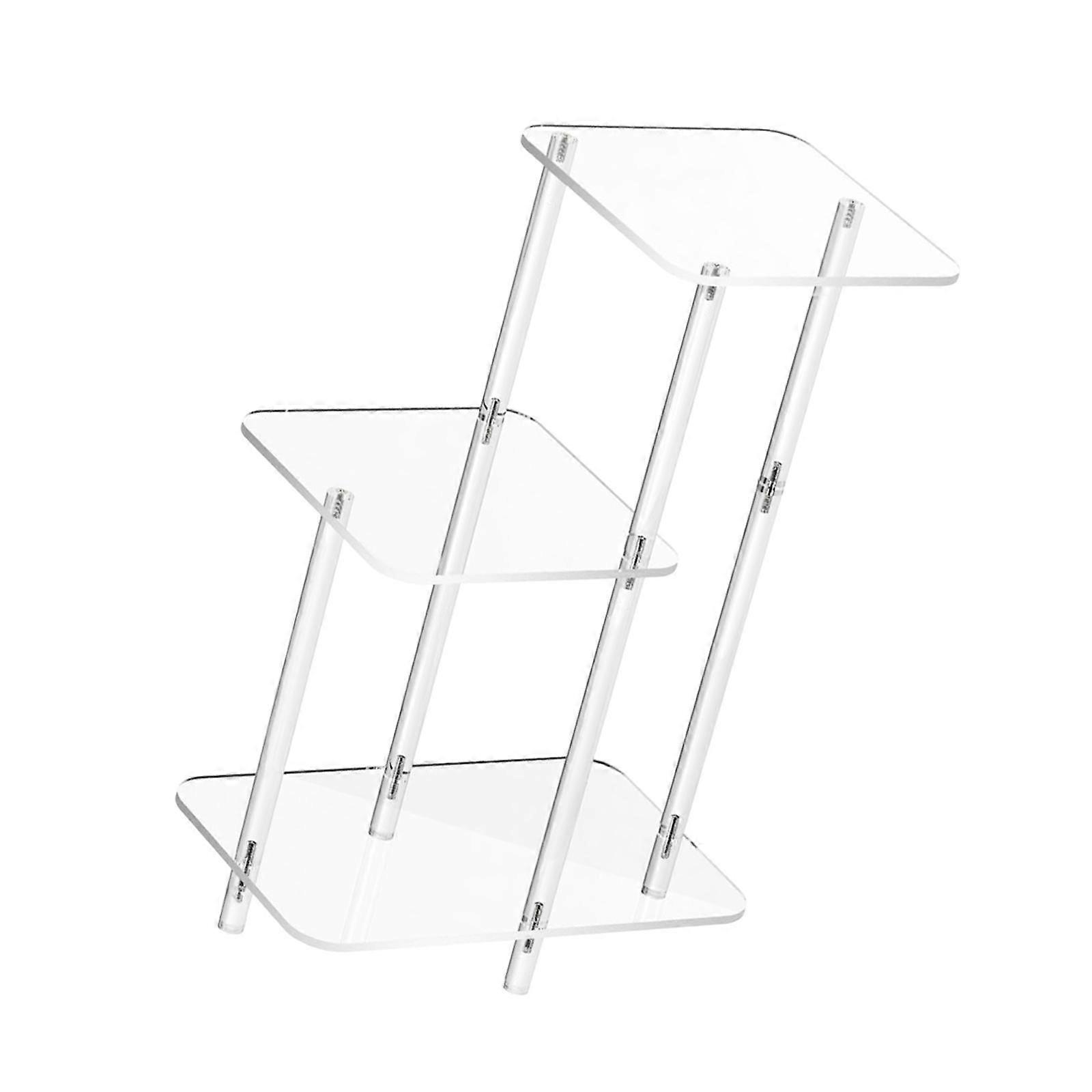 Acrylic Side Table End Table Simple Bedside for Drink Coffee Transparent