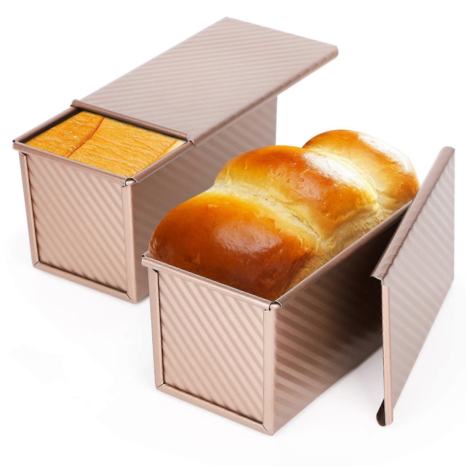 Non-Stick Loaf Pan 2 Pack for 1 lb Homemade Baking, Durable Bakeware, Oven Safe, Easy Release, Kitchen Essentials