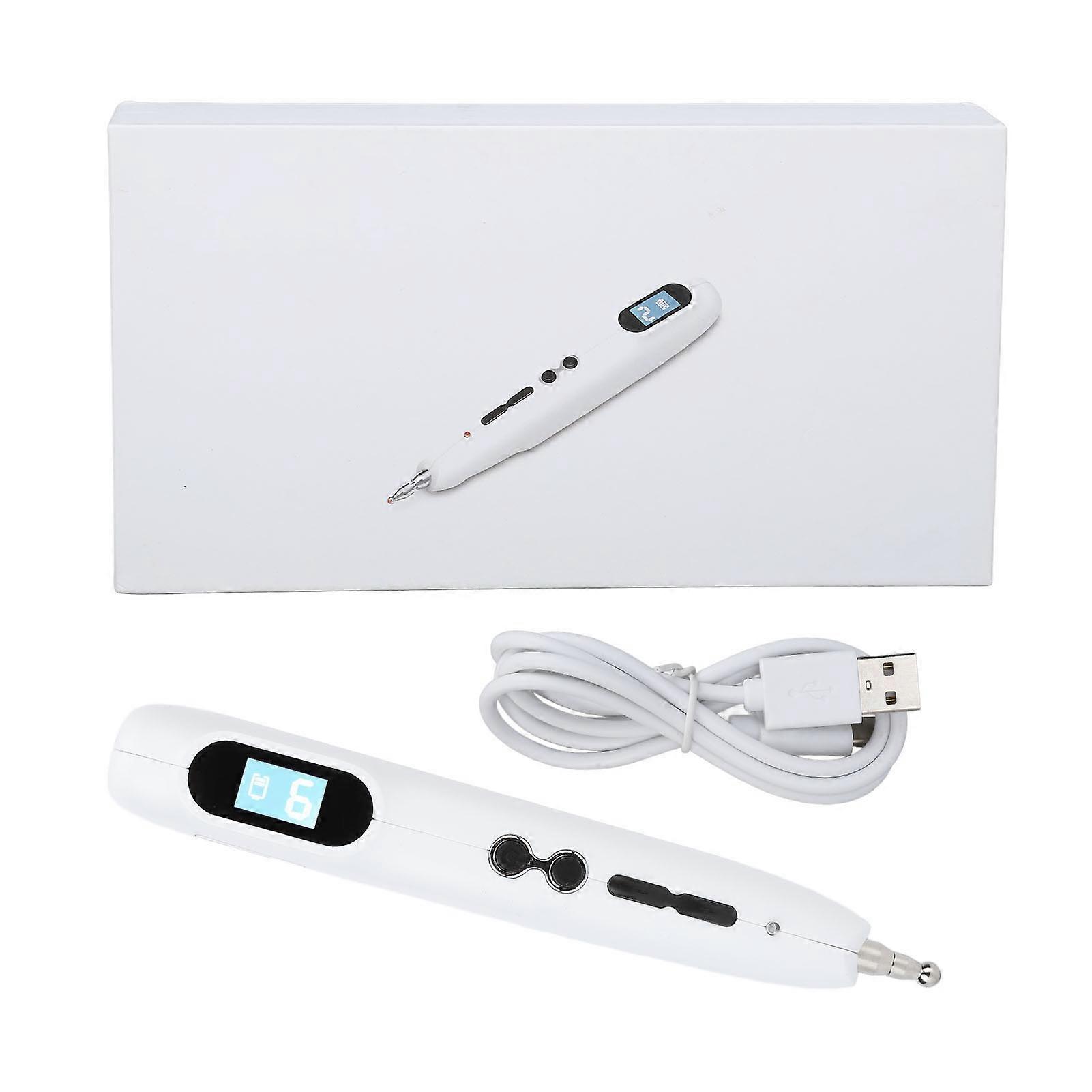 Electronic Acupuncture Pulse Massage Pen 20 Gears 650nm Red Light Dredge Acupoint Meridians Massager