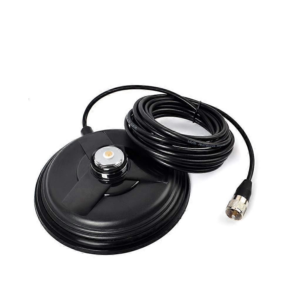 5.9 Inch NMO Magnetic Mount Antenna Base with 5M RG58 Coaxial Cable PL-259 for HF VHF UHF Mobile Radio Antenna