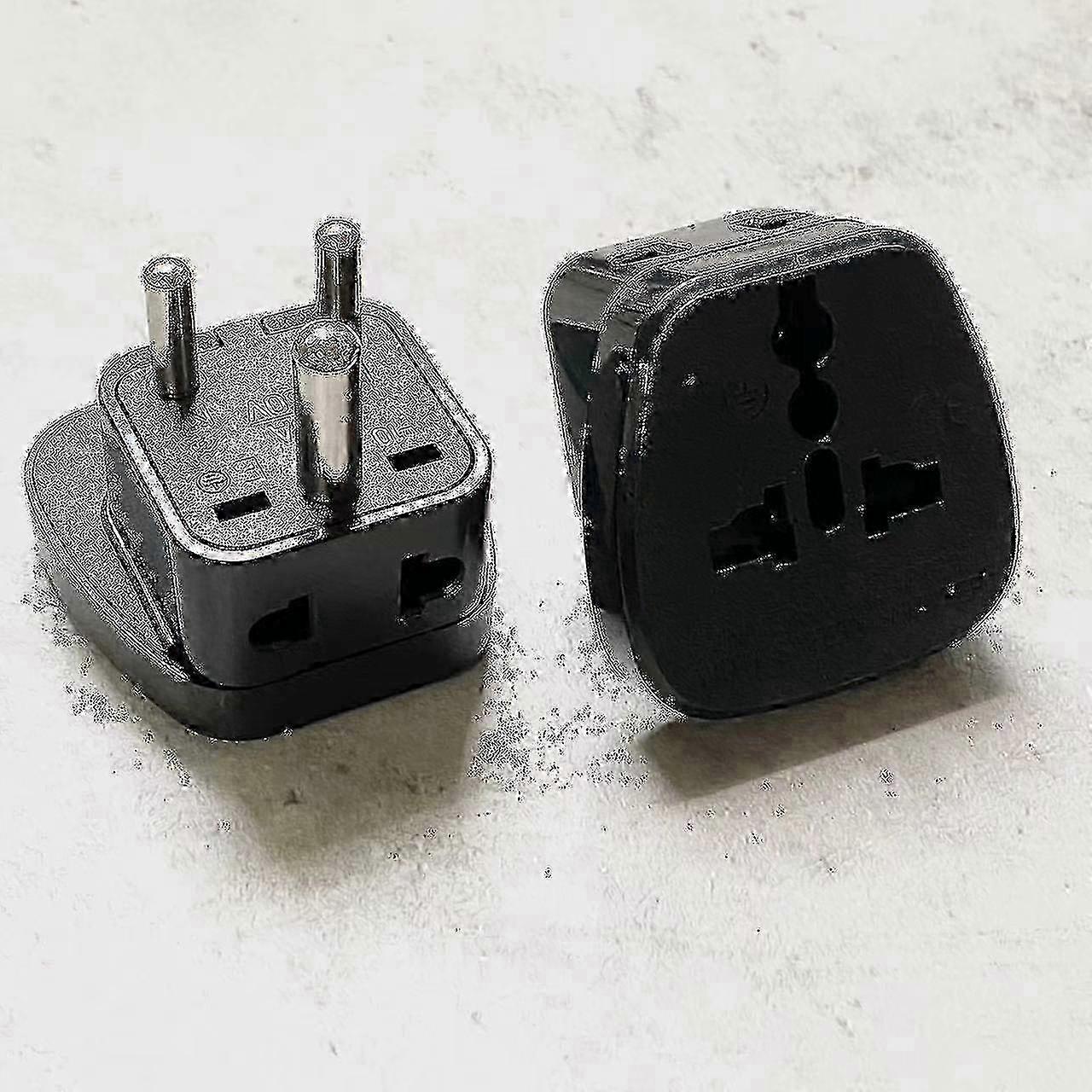 India Sri Lanka Type D Travel Adapter With 2 Power Outlet Black Color 1 To 2 To Us Au Wall Socket Power Plug -jx f26