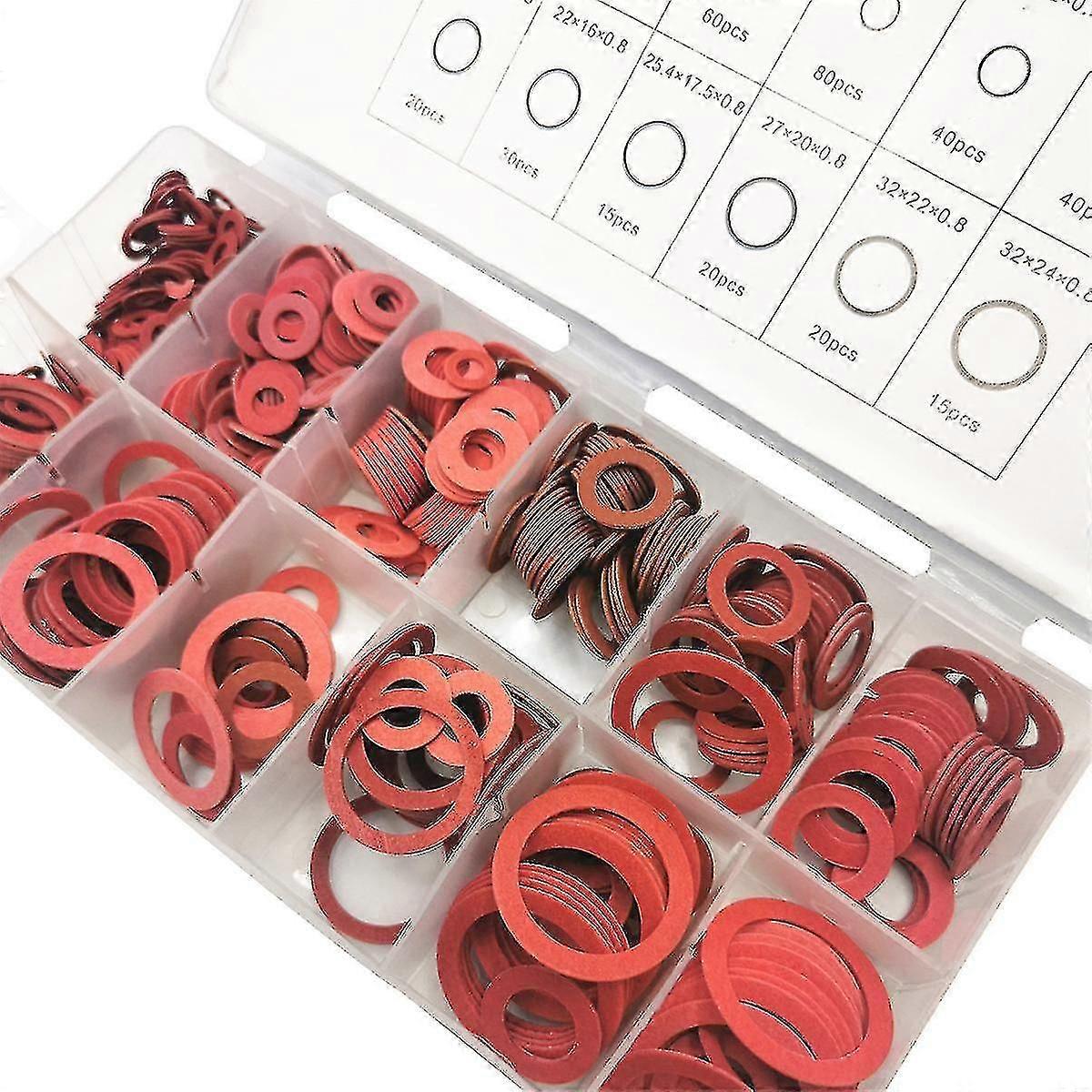 Fiberbrickor, sortiment, 600 st. plattbricka för röd stålfiber, papper, kit