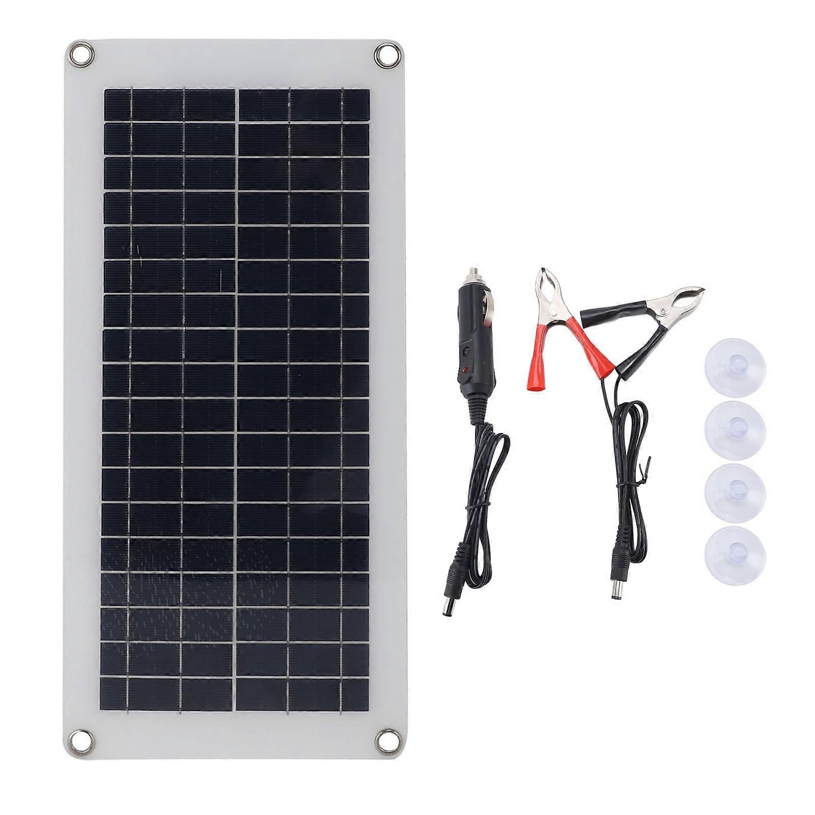 太阳能电池板套件 20W 18V 便携式防水太阳能电池板充电器,适用于房车船