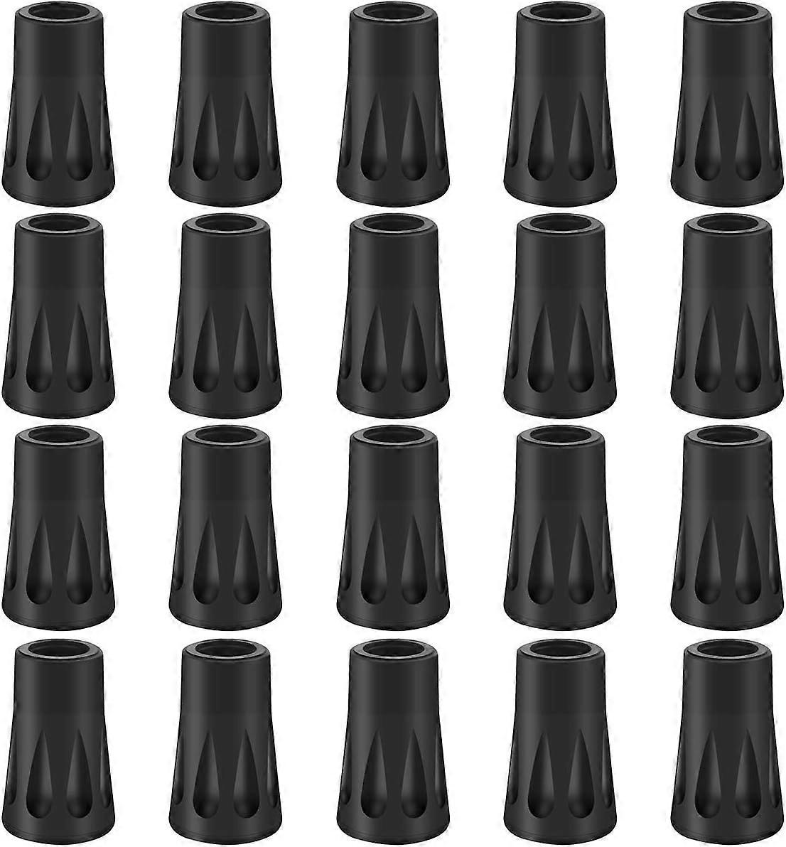 20pcs/10 Pair Replacement Rubber Tips for Nordic Walking Poles, Asphalt Pads