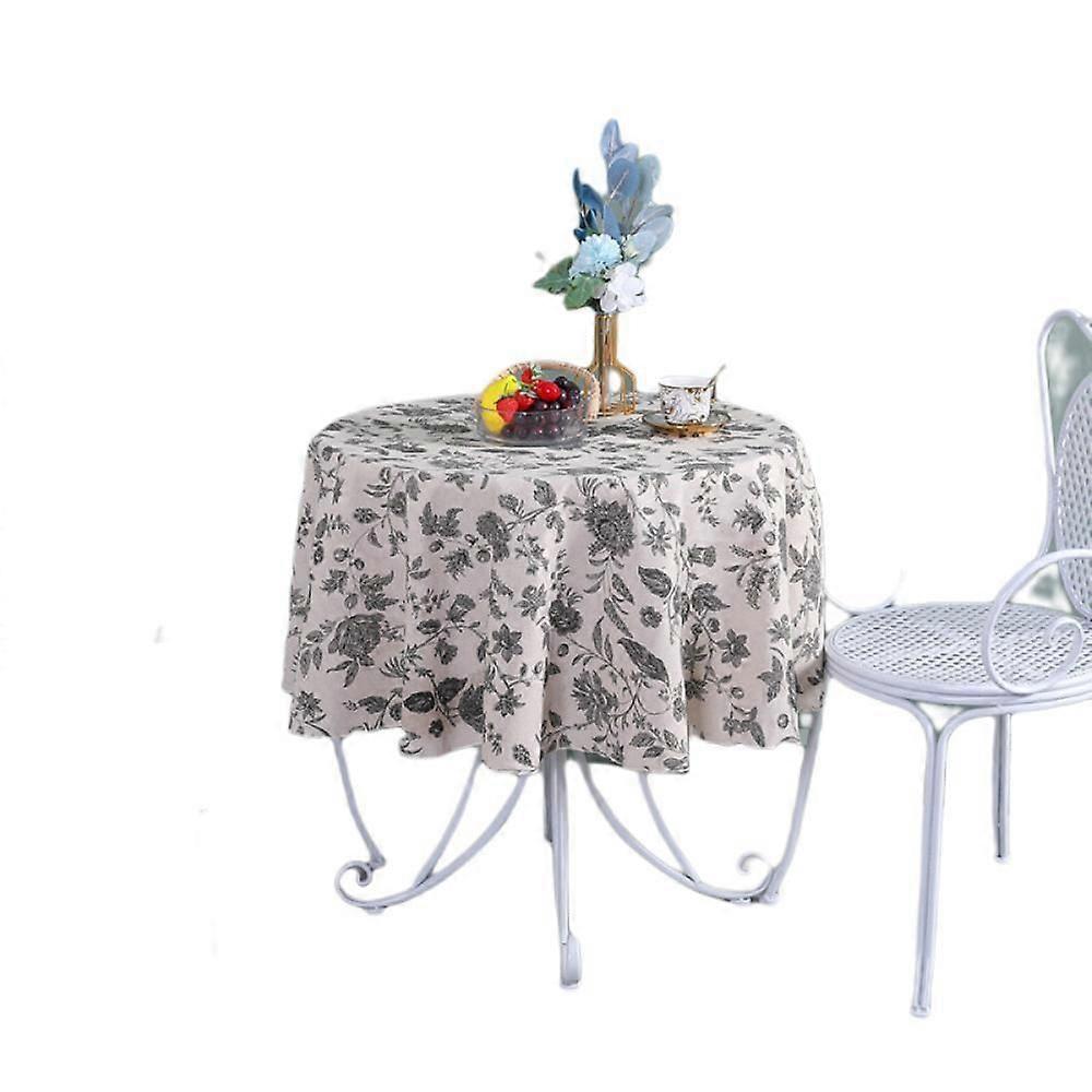 Tablecloth,Polyester Tablecloth Vivid Spring and Summer Floral and Pattern Print Easy Care, Wrinkle and Stain Resistant Tablecloth(59inche)