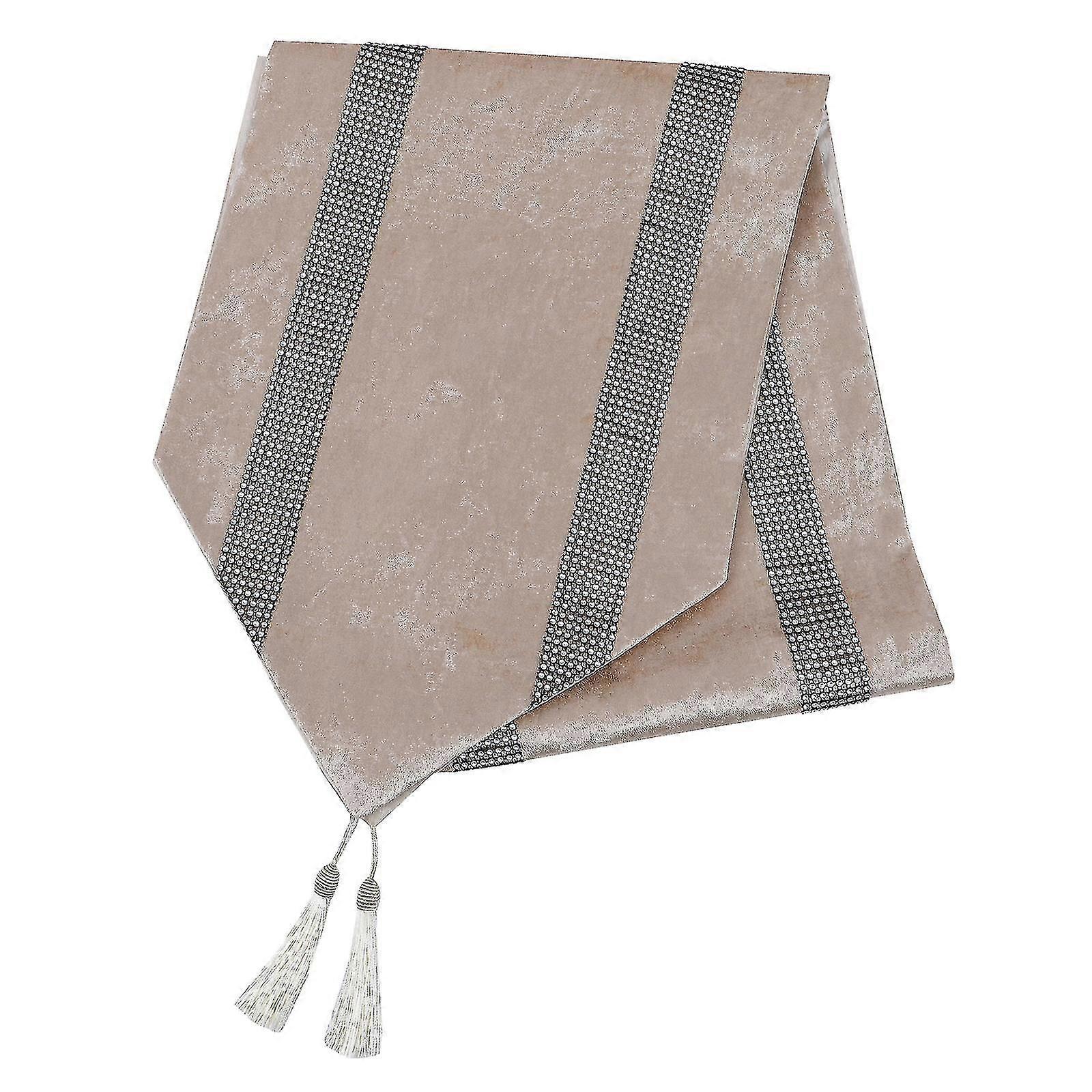 1pc European Style Table Runner Rhinestone Tassel Table Runner Home Decoration