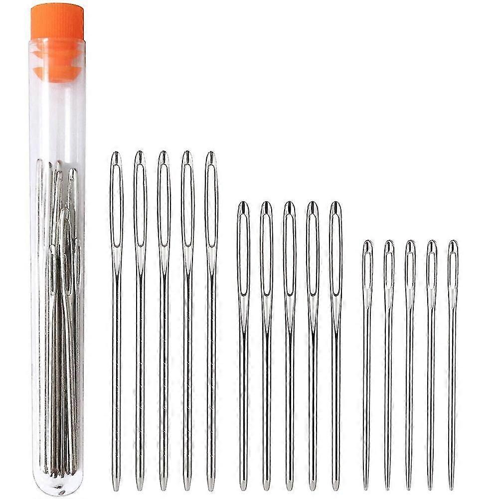 Darning Needle Big Eye Sewing Needle in Transparent Tube, Darning Needle for Wool, Crochet and Yarn Knitting