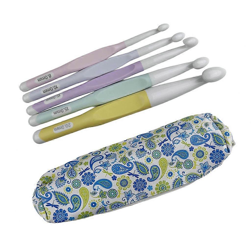 8mm-20mm Ergonomic Crochet Needle Soft Handle Crochet Hook for Beginner