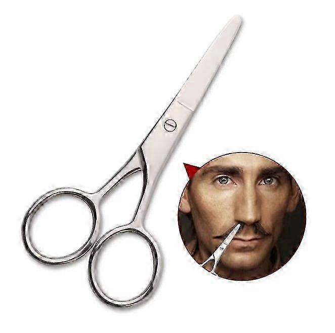 Stainless Steel Beard and Mustache Cutting Scissors - Extra Sharp - Hairdressing Tools - Perfect Gift for Men - Nose and Eyebrow Trimming Scissors