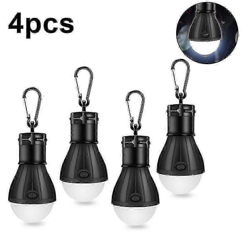 4 Pcs Tent Lantern Lamp Emergency Light Battery Powered Waterproof Portable