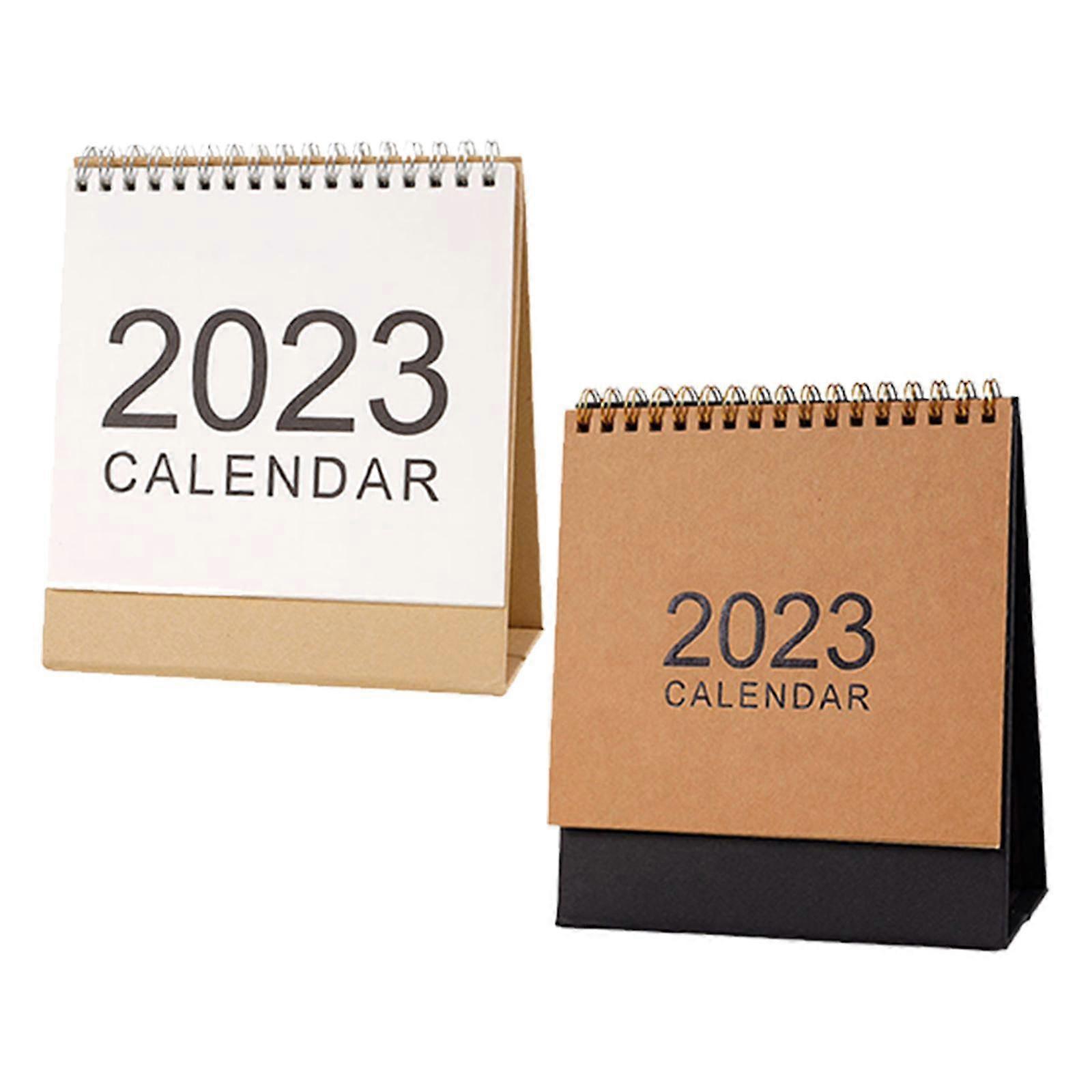 2Pcs Daily Flip Calendar Yearly Calendar Planner Desktop for