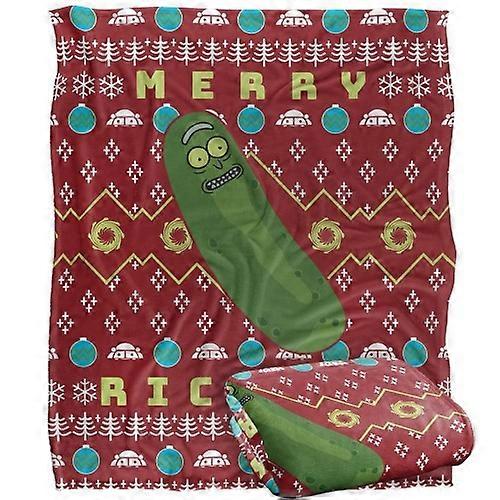 Rick And Morty Merry Rickmas Pickle Rick Christmas Blanket