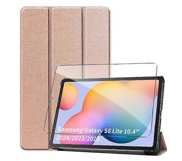 Protective Case for Galaxy Tab S6 Lite 10.4 Inch 2024/2022/2020 with Screen Protector, Tri-fold Stand, Ultra-thin Cover