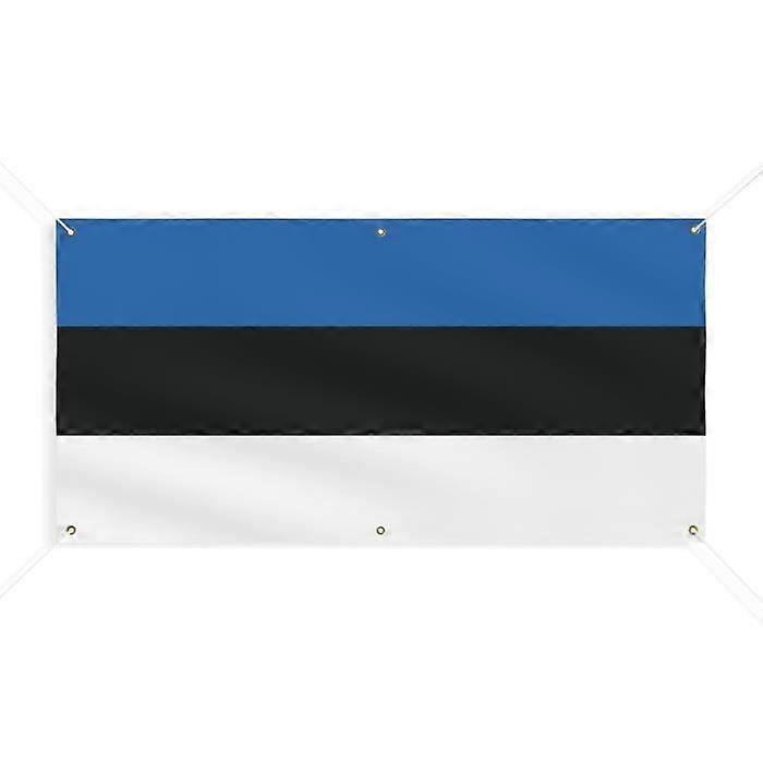 Estonia Flag Banner 6 Grommets 40x80cm Polyester