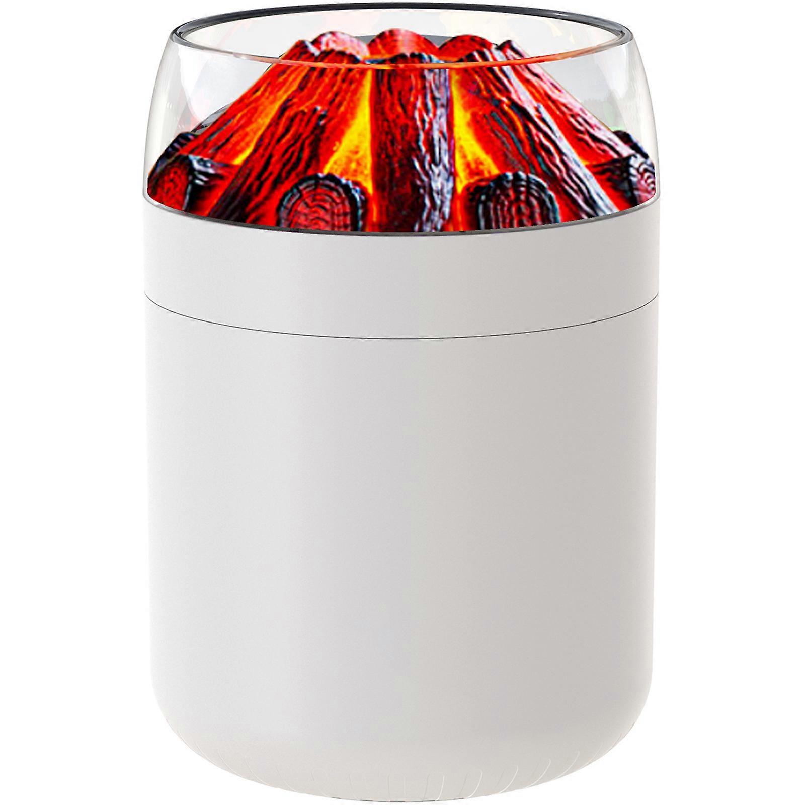 Quiet Operation Humidifier with Colorful LED Lighting Firewood Shape Small Humidifier for a Comfortable Environment  White
