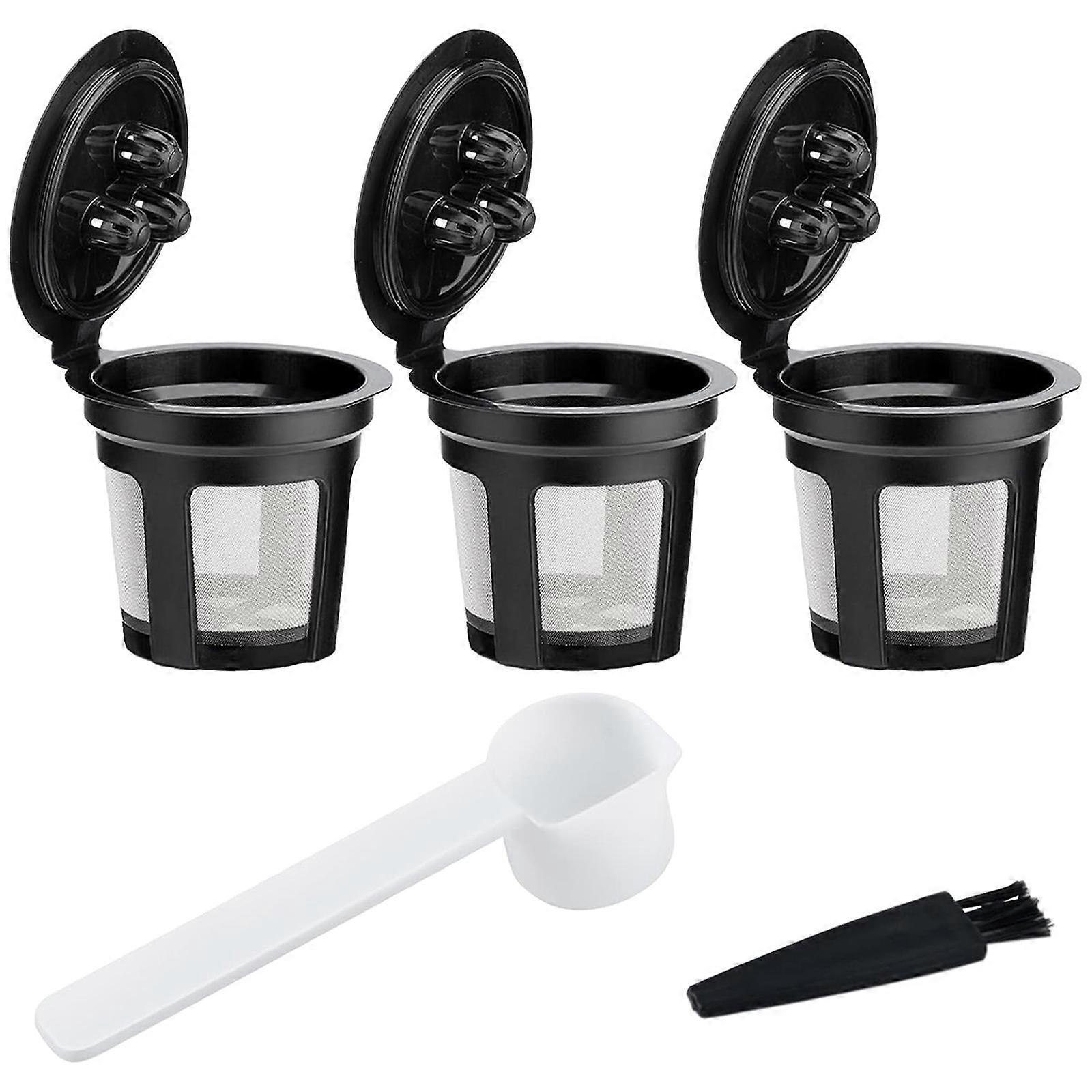 3PCS Plastic Coffee Filters Refillable Coffee Cups Refillable Single Coffee Shell Plastic Material for CFP201 CFP301