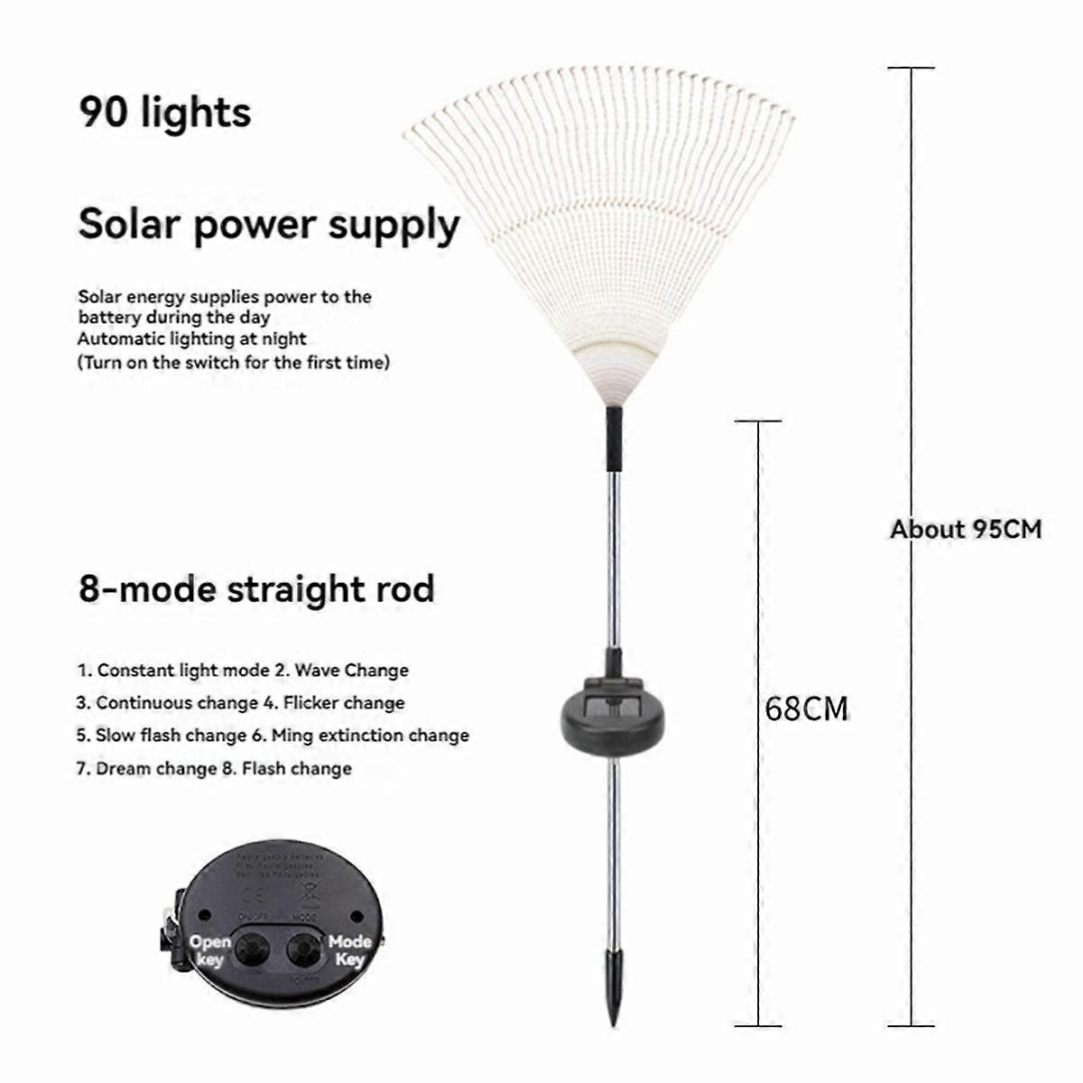 4Pcs Solar Firework Fairy Light LED Outdoor Garden Decoration Lawn Pathway Light for Patio Yard Chr