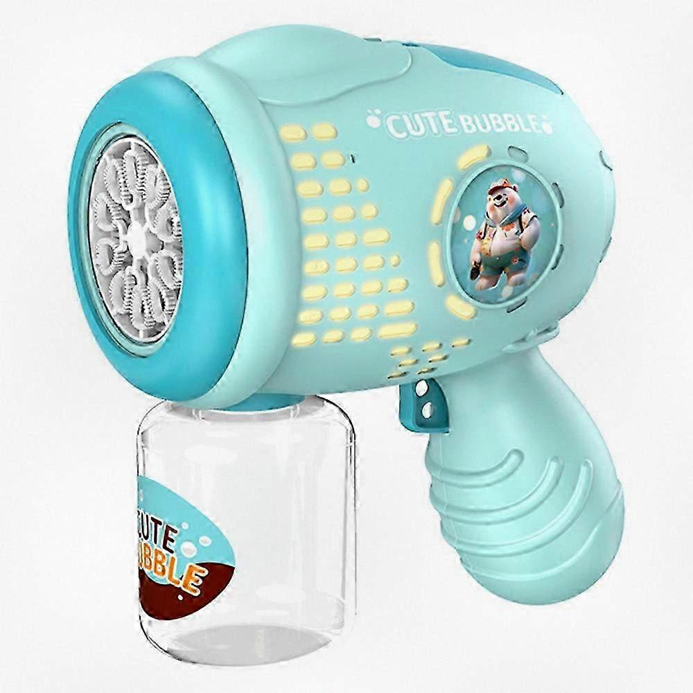 Cartoon Bear Pattern Electric Bubble Gun for Kids - Type B 622 Soap Bubbles Generator with Light Feature