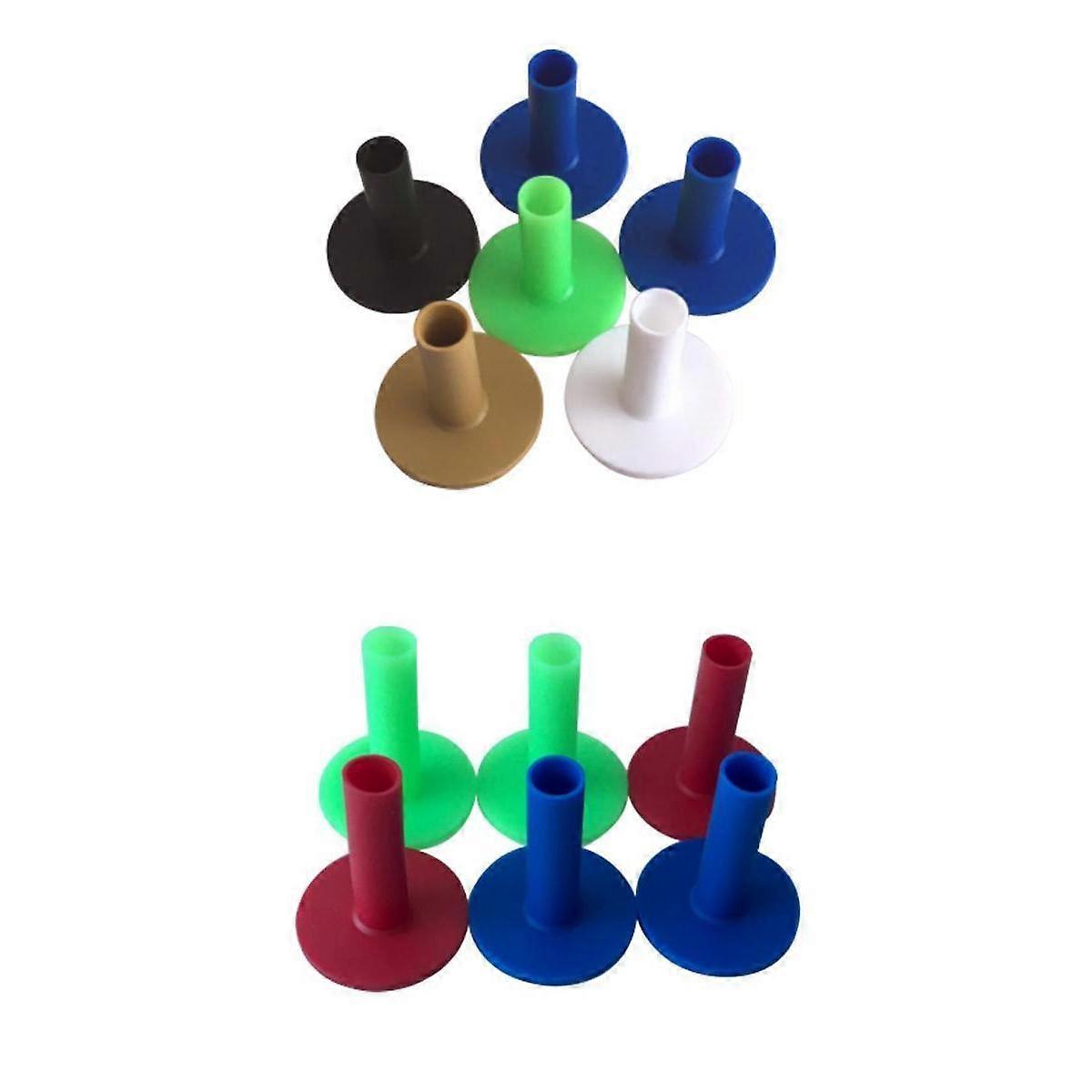 12Pcs Rubber Golf Driving Tees Reusable for Beginner Trainer Practice