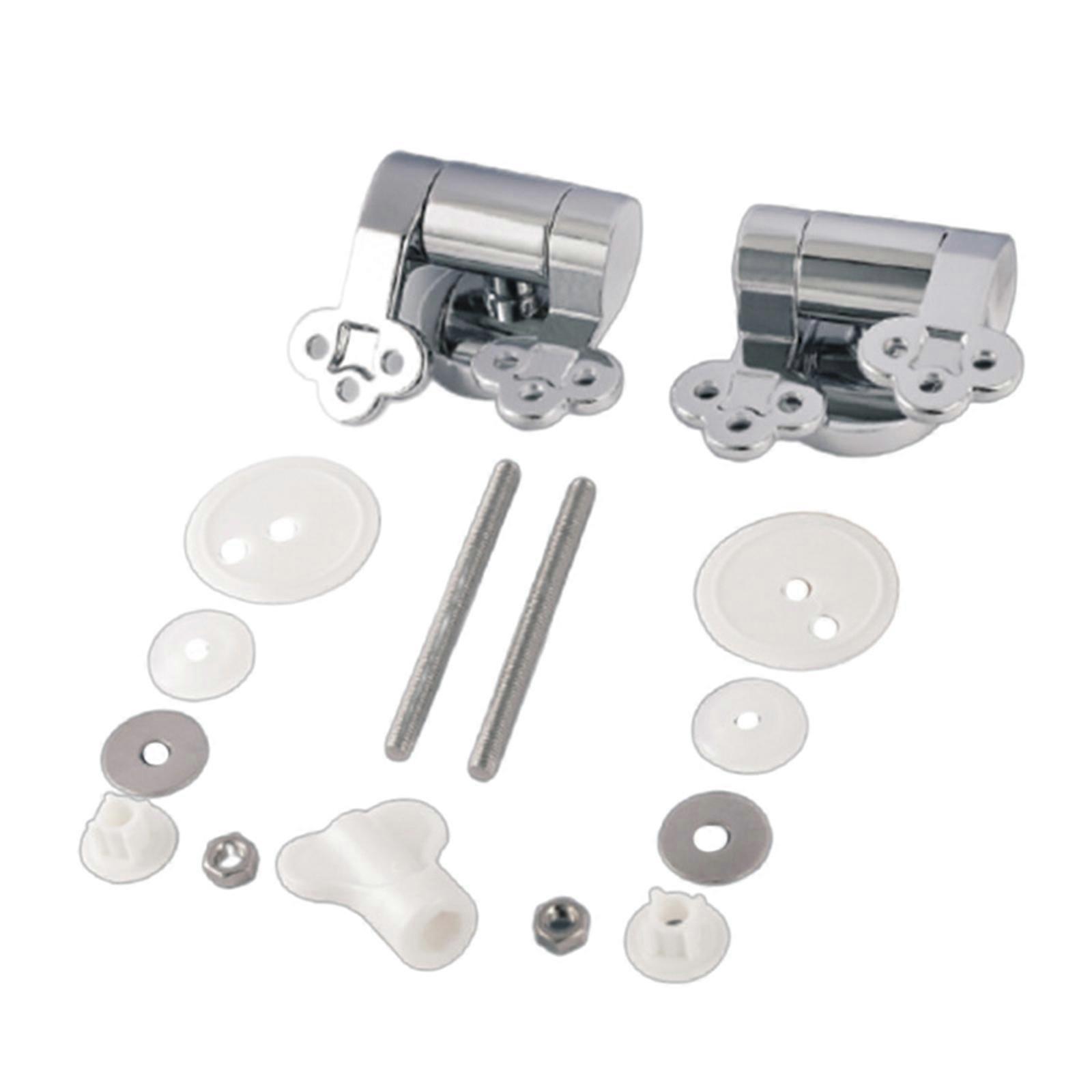Toilet Seat Hinges Replacement Part Toilet Lid Hinges with Slow Drop Mechanism Hinges for Toilet Seat Simple Install