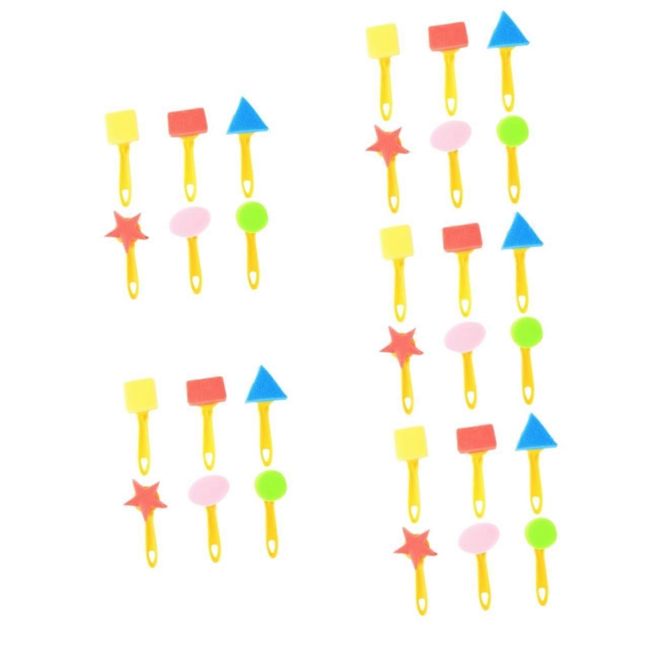 5sets Finger Painting Sponge for and Yellow Round Painting Sponges DIY Set 6pcs5 Ref: 2790