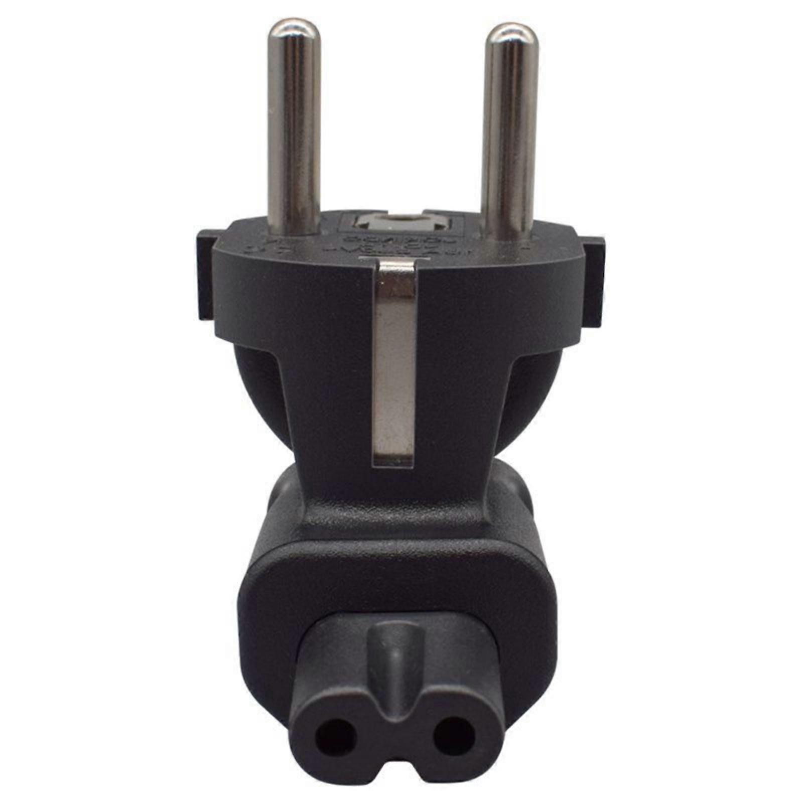 EU4.8mm to C7 Right Angle Power Conversion Plug Adapter 2Pin Plug to Figure 8 Shape C7 Socket Converters