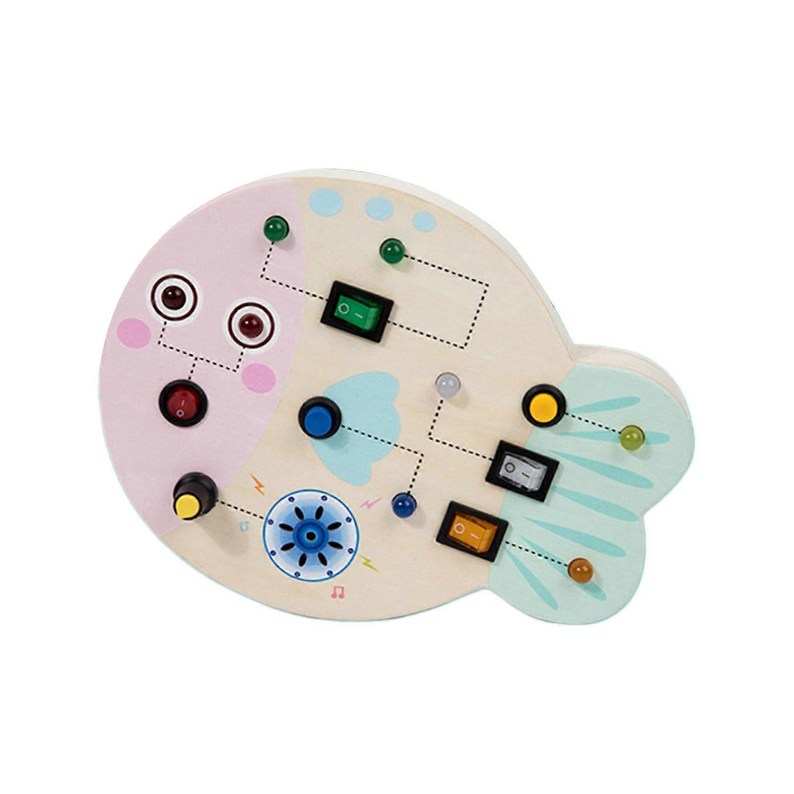 Electric Circuit Board Activity Board Toy Kids Learning Switch Toy Basic Life Skill Training Toy Toddlers Puzzle Board T