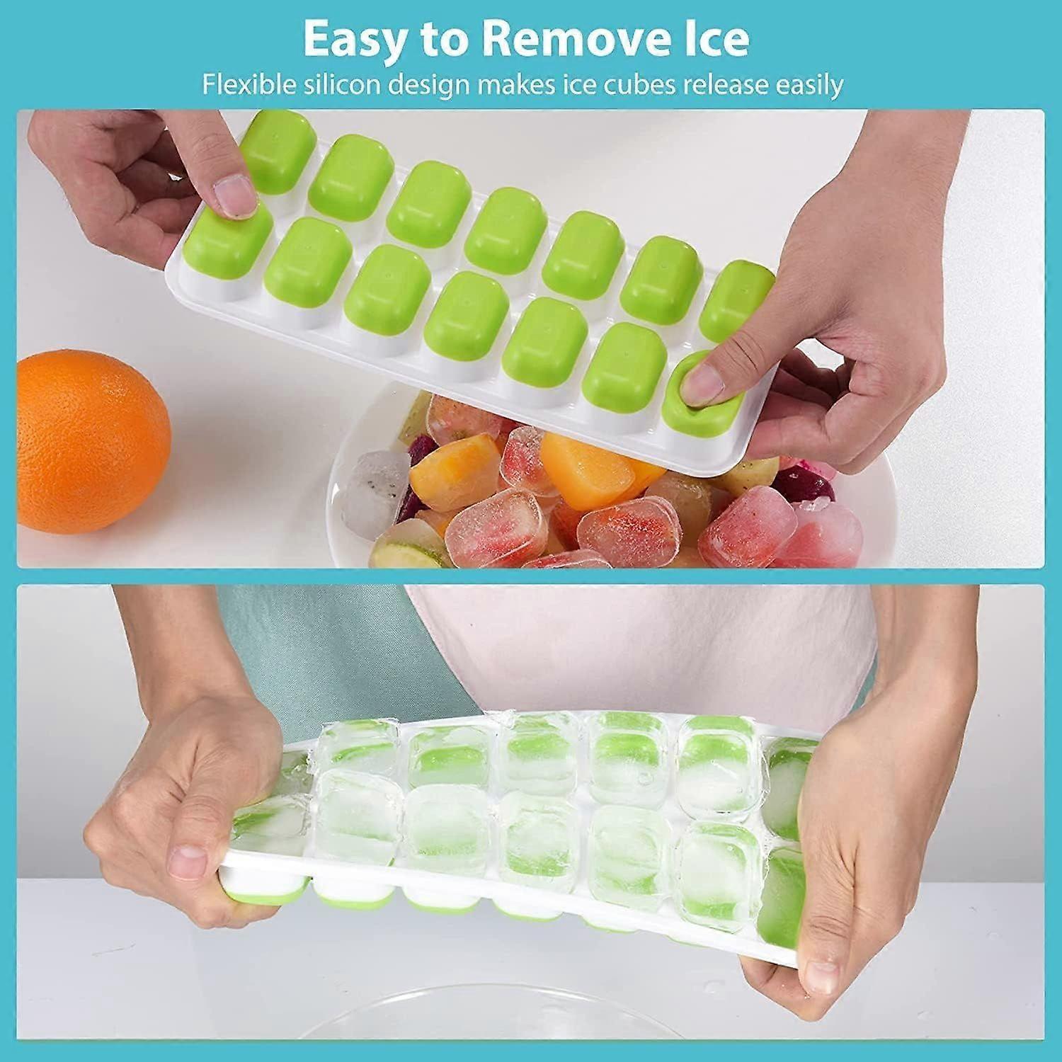 Ice Cube Tray With Spill-Resistant, Removable Lid