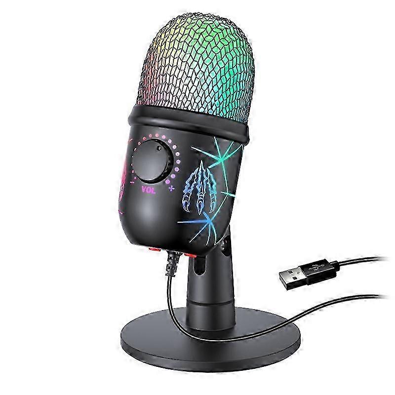 USB Condenser Microphone with Noise Cancellation USB Gaming Microphone for Pc Computer Laptop Video