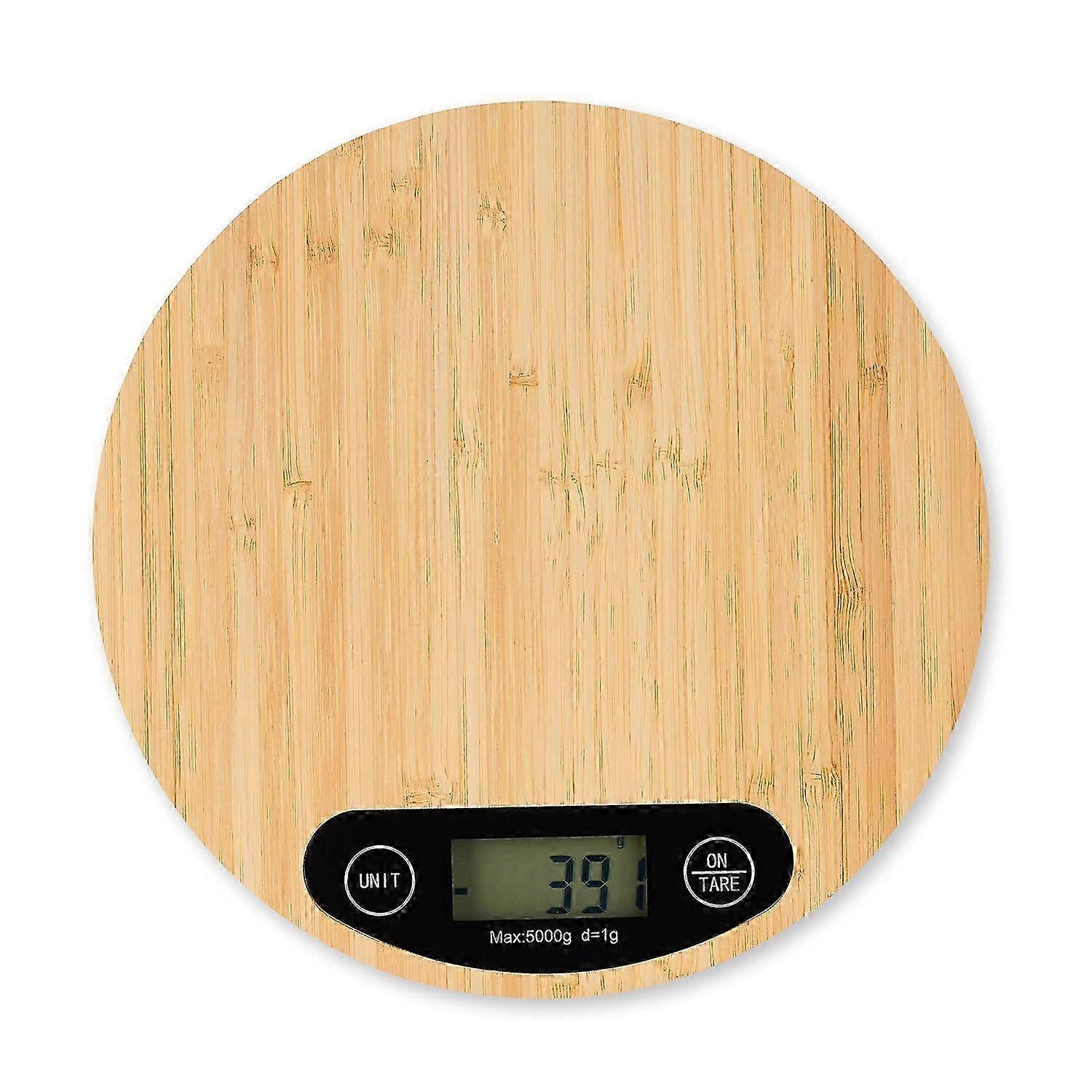 High Precision Bamboo Kitchen Scale, 5kg Max Load, 1g Accuracy, Ideal for Culinary Use 2025