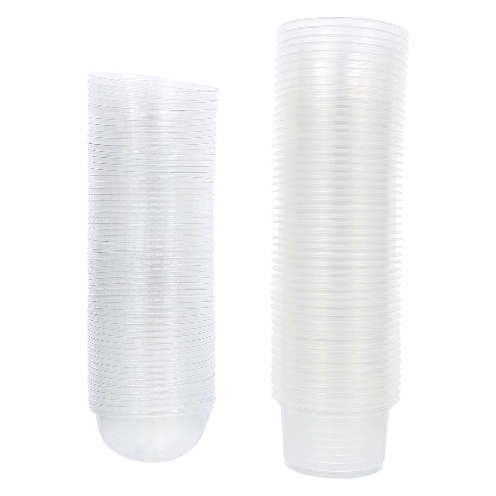 Dessert Cups with Cover Transparent PP Material for Kitchen Use 250ml
