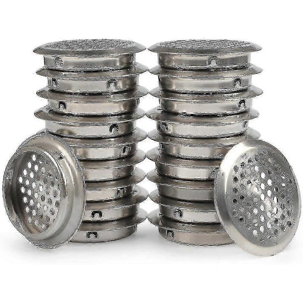 Ventilationsgitter 50 stykker ventilationshul i rustfrit stål