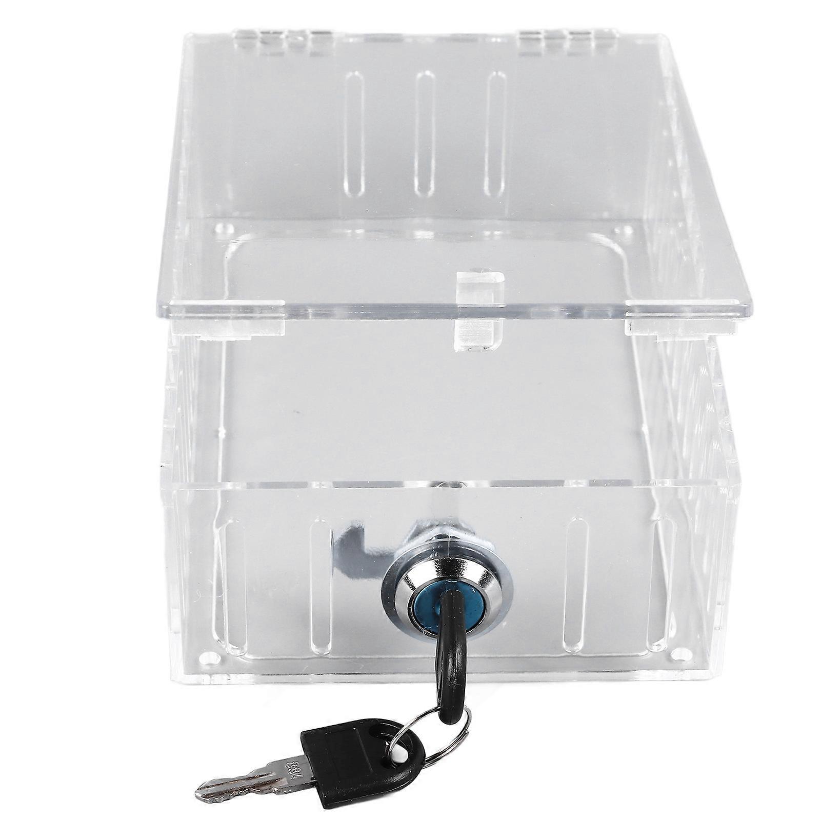 Thermostat Cover with Key Easy To Install Transparent Universal Thermostat Lock Box for Thermostat On Wall 