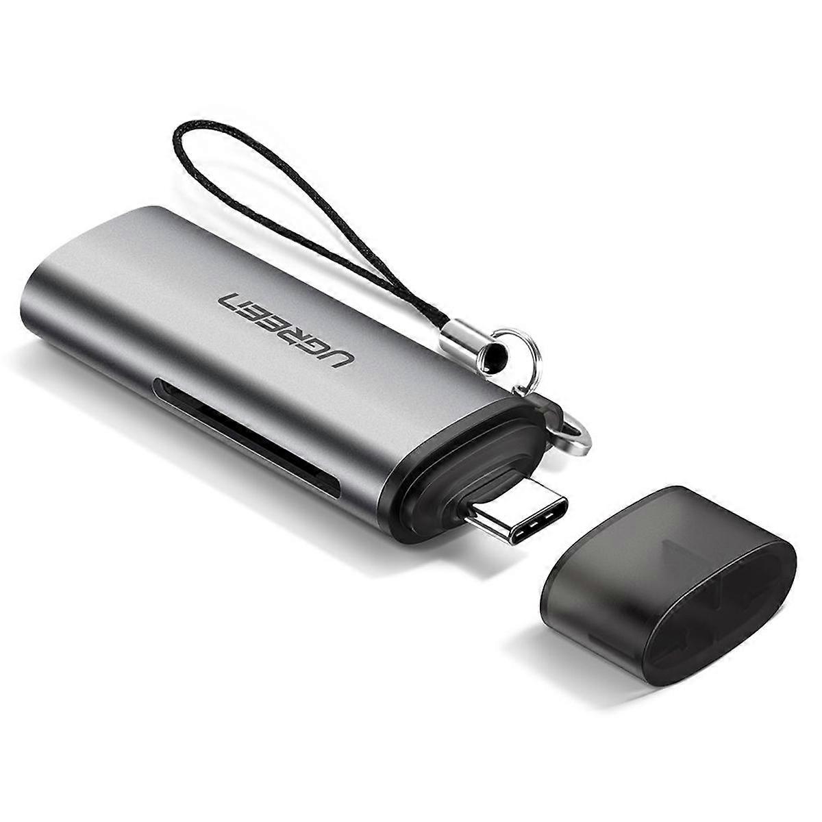 UGREEN 50704 Multi-Functional Type-C Card Reader Support Reading 2 Cards Simultaneously Plug and Pla