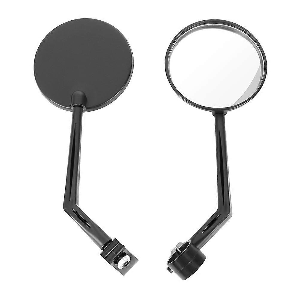 Mountain Bike Rearview Mirror with Convex Lens for Handlebars 360° Rotating Adjustable Black